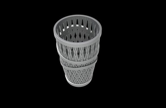 2 tasses petit 3d impression modèle in accessoires 3dexport verre baignoire brosse dents extrudeuse plastique forme 3d print model - Mito3D