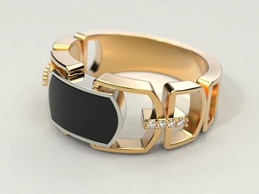 2 anillo de metal 3 la joyería impresión 3dprinted imprimible los anillos diseño joya oro moda printabl creación prototipos plata emal cad el diamante 3d print model - Mito3D