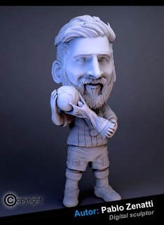 2x1 Messi stl dosya topo gri dünya Fincan adam 3d print model - Mito3D