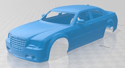 300c 2009 imprimível corpo carro fenda escalextrico Tamiya rc miniz passatempo micro 3d print model - Mito3D