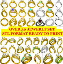 30 joyería joya conjunto stl Listo 3d impresión 3d print model - Mito3D