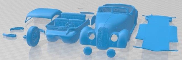 327 cabriolé 1937 imprimible coche vehiculo automotor espacio scalextric Tamiya rc miniz pasatiempo micro 3d print model - Mito3D