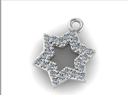 34 colgante pendiente estrella colgantes anillos solitario libra esterlina imprimible diamante anillo platino brillante Boda compromiso joya joyería plata delicado ligero oro blanco 3d print model - Mito3D