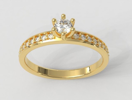 350mm nişan yüzük 3d yazdır model in yüzükler 3dexport altın takı paulorani 39 ye modaya uygun moda modern gümüş güzel mükemmel elmas solitaire klasik değerli taş diamond ring wedding engagement 3d print model - Mito3D