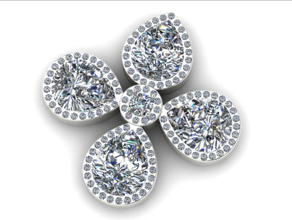 35 hembra colgante pendiente colgantes anillos solitario libra esterlina imprimible diamante anillo platino brillante Boda compromiso joya joyería plata delicado ligero oro blanco 3d print model - Mito3D