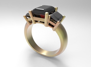 3 quilates de grande anel 3d print model - Mito3D