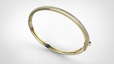 3 righe bracciale le braccialetto 3d print model - Mito3D