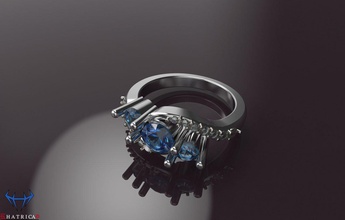 3 pierres bague de fiançailles bijoux l'anneau les l'engagement l'habillement la mode d'argent or le platine diamant solitair 3d print model - Mito3D
