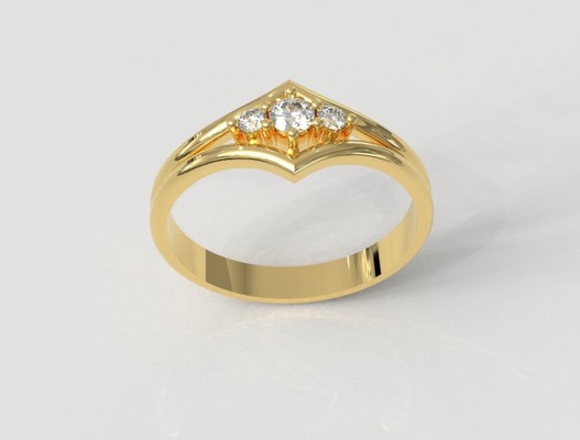 3 steine ring 3d drucken modell ringe 3dexport anel anillo joia schmuck silber gold juwel diamant druckbar brillant paulorani saphir hochzeit diamond stones 3d print model - Mito3D