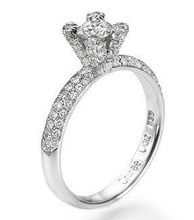 3d03 diamante Moda anillo joya plata oro bisutería joyería 3d print model - Mito3D