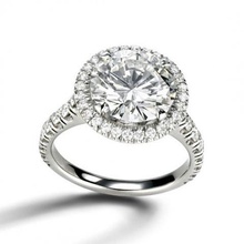 3d06 diamante Moda anillo joya plata oro bisutería joyería 3d print model - Mito3D
