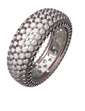 3d100 Diamant Mode Ring Juwel Silber Gold Bijoux Schmuck 3d print model - Mito3D