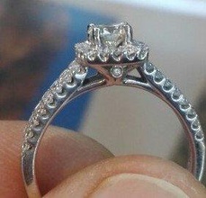 3d10 diamante Moda anillo joya plata oro bisutería joyería 3d print model - Mito3D