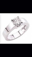 3d136 diamante Moda anillo joya plata oro bisutería joyería 3d print model - Mito3D