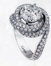 3d142 anillo joya plata oro bisutería joyería diamante Moda 3d print model - Mito3D