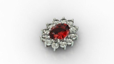 3d148 pendantif diamant mode bijou argent or bijoux pendentifs 3d print model - Mito3D