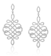3d14 diamant mode bijou argent or bijoux boucles d'oreilles 3d print model - Mito3D