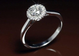3d160 diamante Moda anillo joya plata oro bisutería joyería 3d print model - Mito3D