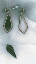 3d166 diamante moda gioiello argento oro bijoux gioielleria orecchini pendente 3d print model - Mito3D