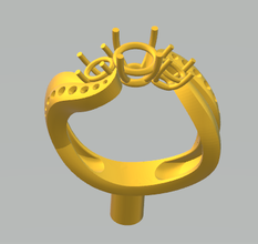 3d179 Diamant Mode Ring Juwel Silber Gold Bijoux Schmuck 3d print model - Mito3D