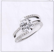 3d189 diamante moda anel jóia prata ouro bijuterias joalheria 3d print model - Mito3D
