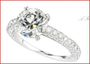 3d194 diamante moda anel jóia prata ouro bijuterias joalheria 3d print model - Mito3D