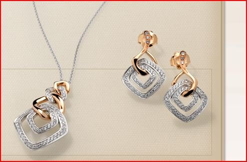3d208 pendentif pendantif boucles d'oreilles diamant mode bijou argent or bijoux 3D print model - Mito3D
