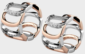 3d244 diamante Moda joya plata oro bisutería joyería pendientes boucles 3d print model - Mito3D