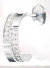 3d251 pendientes boucles doreilles diamante Moda joya plata oro bisutería joyería 3d print model - Mito3D