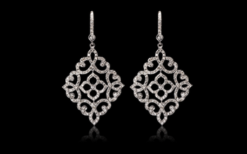 3d274 orecchini diamante moda gioiello argento oro bijoux gioielleria 3d print model - Mito3D