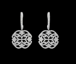 3d285 diamond fashion jewel silver gold bijoux gioielleria earrings 3d print model - Mito3D