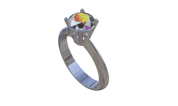 3d307 iamond fashion ring jewel silver gold bijoux gioielleria 3D print model - Mito3D