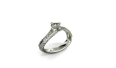 3d31 diamante moda squillare gioiello argento oro bijoux gioielleria 3d print model - Mito3D
