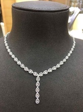 3d326 pendente design diamante moda gioiello argento oro bijoux gioielleria collana gocciolare impostato 3d print model - Mito3D