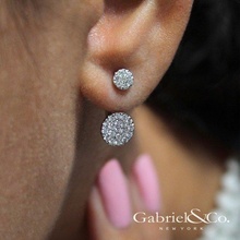 3d342 diamant mode bijou argent or bijoux boucles d'oreilles doreilles 3d print model - Mito3D