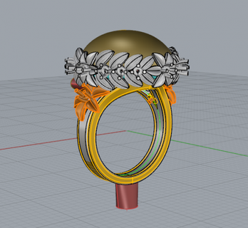 3d38 3d impresión modelo in anillos 3dexport diamante moda anillo joya plata oro bisutería joyería 3d print model - Mito3D