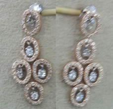 3d49 design orecchini diamante moda gioiello argento oro bijoux gioielleria 3d print model - Mito3D