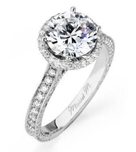 3d54 diamante Moda anillo joya plata oro bisutería joyería 3d print model - Mito3D