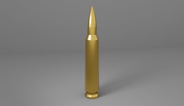3d ak-47 printable bullet stl stlmodel printable-model readytoprint 3D print model - Mito3D