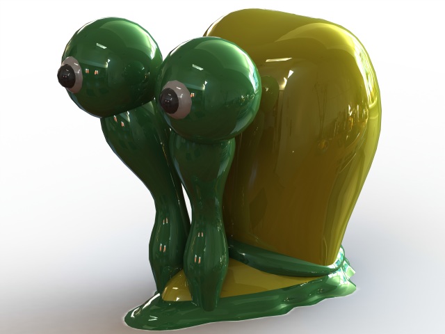 3d arte superficie lumaca matematico Gary spugna mare sculture animali giocattoli Giochi animale figurina stampa titolare supporto cartone animato gioco giocattolo carattere realistico 3D print model - Mito3D