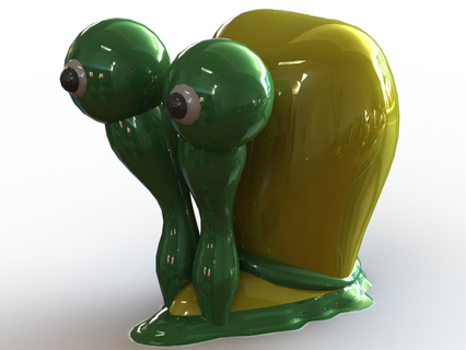 3d Sanat yüzey küçük salyangoz matematiksel Gary sünger bob heykeller hayvanlar oyuncaklar oyunlar hayvan heykelcik baskı Kulp destek karikatür oyun oyuncak karakter gerçekçi 3d print model - Mito3D