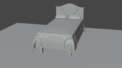 3d bed model in bedroom 3dexport 3d print model - Mito3D