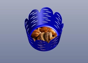 3d pão cesta cozinha Comida café manhã mesas Picar sanduíches mobília variar Palha 3d print model - Mito3D