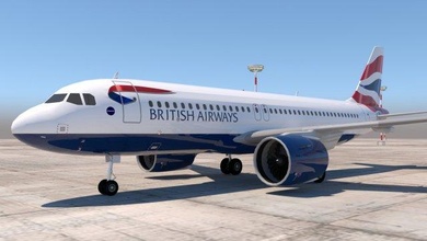 3d british airways a320 neo model in commercial 3dexport airbus 320 plane aeroplane aircraft jet airliner 3d print model - Mito3D