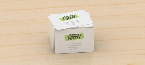3d business card nature paper cardboard art cart advertising presentation mockup papper panel stand square pvc interior 3d print model - Mito3D