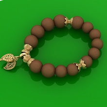 3d charm file cad design model 3dm print in bracelets 3dexport wooden jewelry lucky bracelet 3d print model - Mito3D