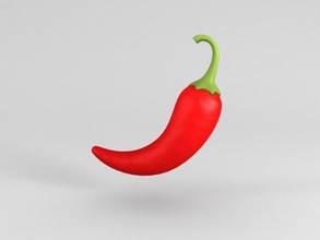3d chili poivre modèle in 3dexport pimenter épicé aliments emoji dessin animé soutenir toon chaud mexicain 3d print model - Mito3D