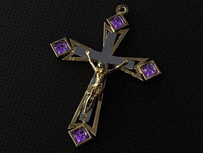 3d de la croix-stl modèle bijoux croix stl -de l'or 3d print model - Mito3D