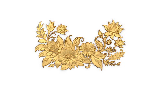 3d decoração conjunto enfeite 02 ouro gesso reboco esculpido barroco pátina moldagem clássico mísula Centro coleção cnc onlay frontão arquitetônico 3d print model - Mito3D