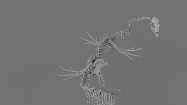 3d dragon skeleton printable model animals 3D print model - Mito3D